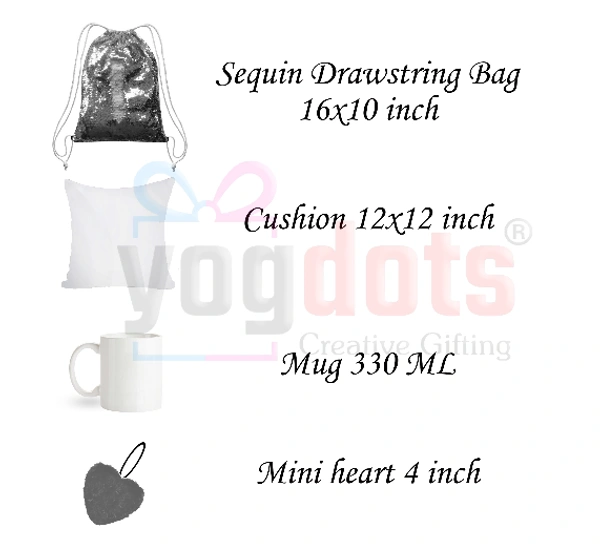 Valentine day gift combo bag - Rose gold